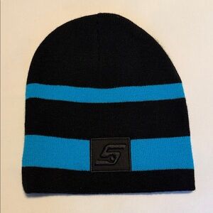 Snap-On Black and Blue Beanie with Logo New Never Worn